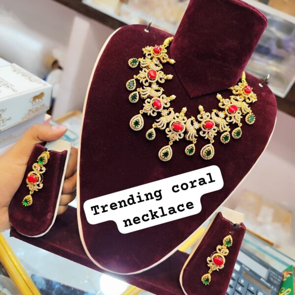 premium..quality..coral big size necklace..