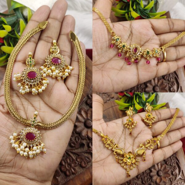 high quality.3 necklace combo set...