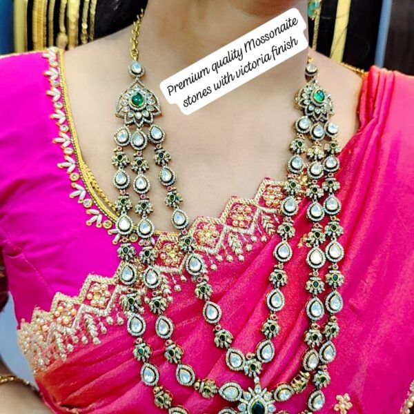 High quality..3 steps mossonaite stones victoria..haram..