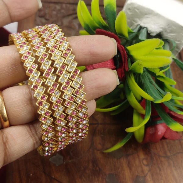 high quality..gold finished stones bangles .